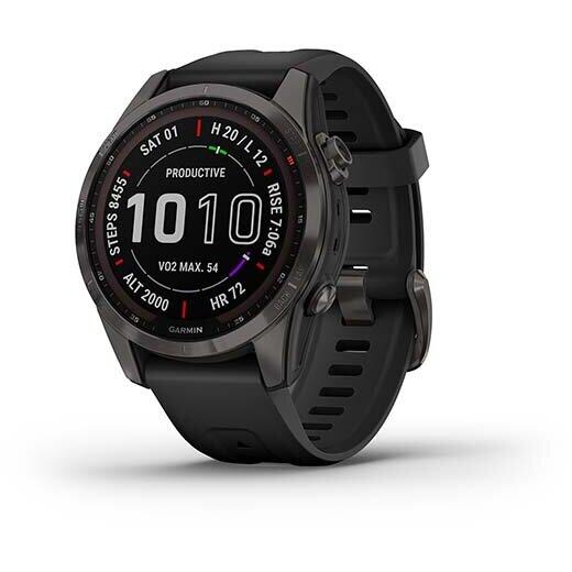 GARMIN CEAS FENIX 7S SAPPHIRE SOLAR CARBON GRAY TI/BLACK 42MM