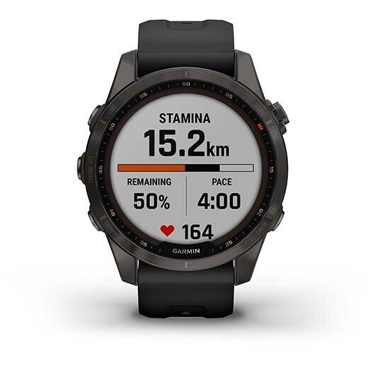 GARMIN CEAS FENIX 7S SAPPHIRE SOLAR CARBON GRAY TI/BLACK 42MM