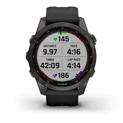 GARMIN CEAS FENIX 7S SAPPHIRE SOLAR CARBON GRAY TI/BLACK 42MM