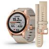 GARMIN CEAS FENIX 7S SAPPHIRE SOLAR ROSE GOLD TI/PIELE 42MM