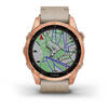 GARMIN CEAS FENIX 7S SAPPHIRE SOLAR ROSE GOLD TI/PIELE 42MM