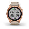 GARMIN CEAS FENIX 7S SAPPHIRE SOLAR ROSE GOLD TI/PIELE 42MM