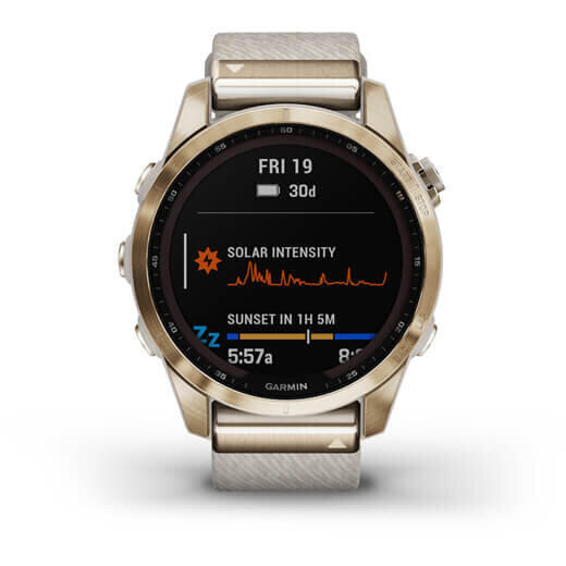 GARMIN CEAS FENIX 7S SAPPHIRE SOLAR CREAM GOLD TI/CREAM 42MM