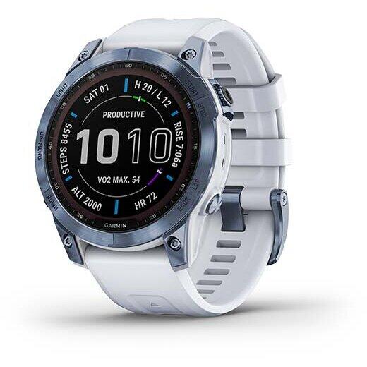 GARMIN CEAS FENIX 7 SAPPHIRE SOLAR MINERAL BLUE TI/WHITE 47MM