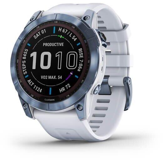 GARMIN CEAS FENIX 7X SAPPHIRE SOLAR MINERAL BLUE TI/WHITESTONE 51MM