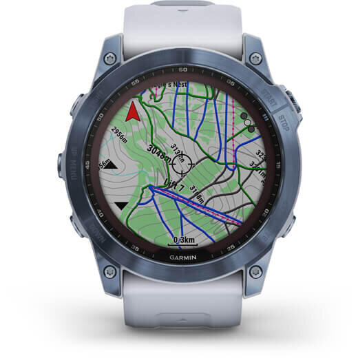 GARMIN CEAS FENIX 7X SAPPHIRE SOLAR MINERAL BLUE TI/WHITESTONE 51MM