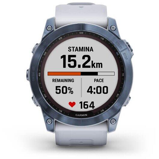 GARMIN CEAS FENIX 7X SAPPHIRE SOLAR MINERAL BLUE TI/WHITESTONE 51MM