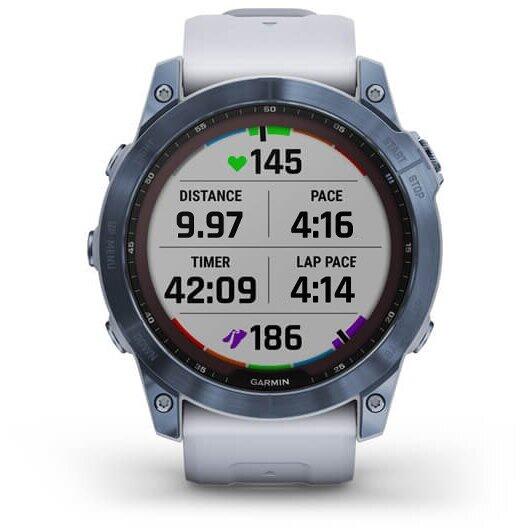 GARMIN CEAS FENIX 7X SAPPHIRE SOLAR MINERAL BLUE TI/WHITESTONE 51MM