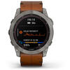 GARMIN CEAS FENIX 7X SAPPHIRE SOLAR TITAN/PIELE 51MM