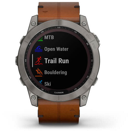 GARMIN CEAS FENIX 7X SAPPHIRE SOLAR TITAN/PIELE 51MM