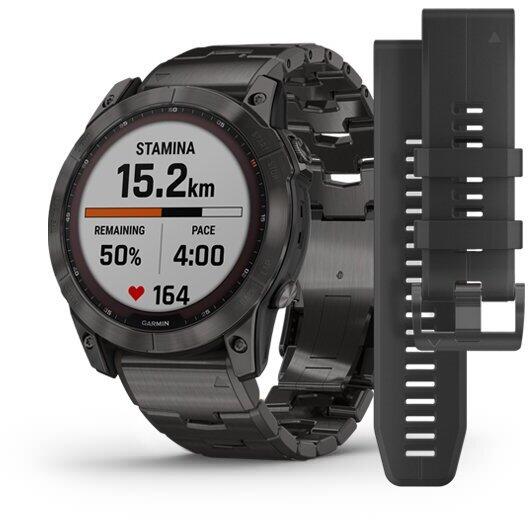 GARMIN CEAS FENIX 7X SAPPHIRE SOLAR CARB.GRAY TI/BLAKE 51MM