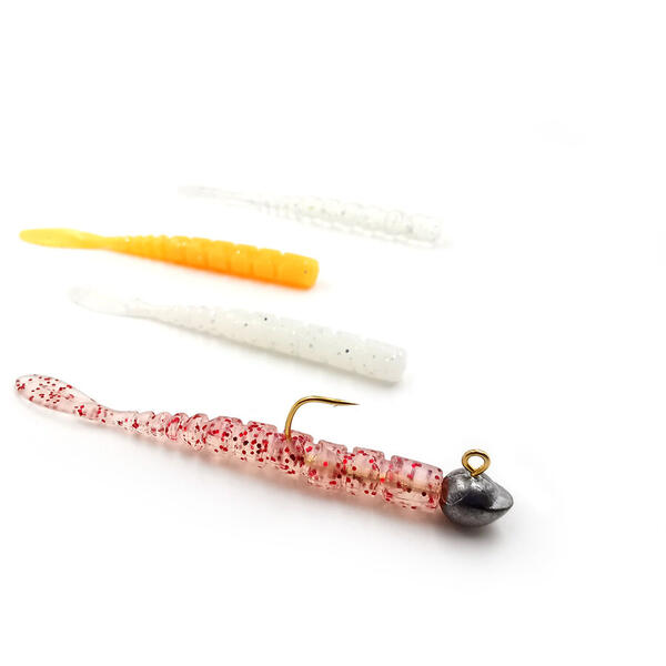 MUSTAD NALUCA AJI MICRO FLA 5CM CLEAR RED GLITTER