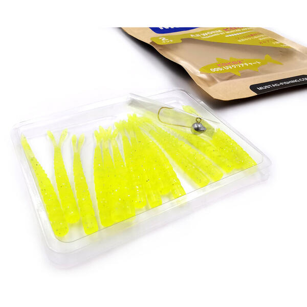 MUSTAD NALUCA AJI MICRO PILO 5CM UV CLEAR CHARTREUSE