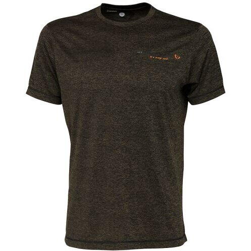 SAVAGE GEAR TRICOU FIGHTER STRETCH BURNT OLIVE MELANGE MAR.S