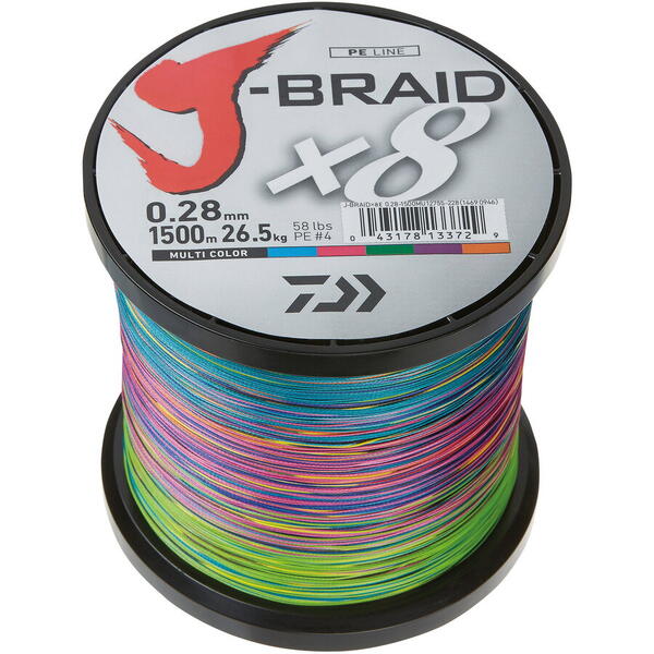 DAIWA FIR  J-BRAID X8 MULTICOLOR 024MM/18KG/1500M