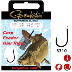 GAMAKATSU CARLIG LEGAT CARP HAIR 3310B 0,22MM10BUC/PL