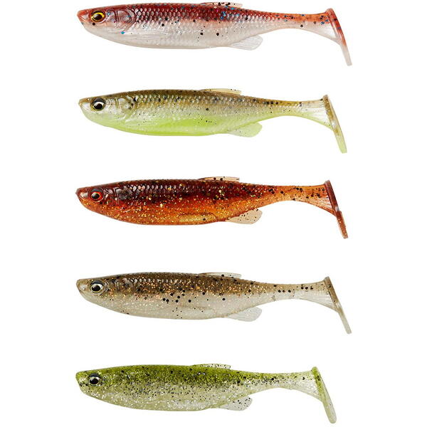 SAVAGE GEAR SHAD FAT MINNOW T-TAIL 7,5CM/5G CLEARWATER MIX 5BUC/PL