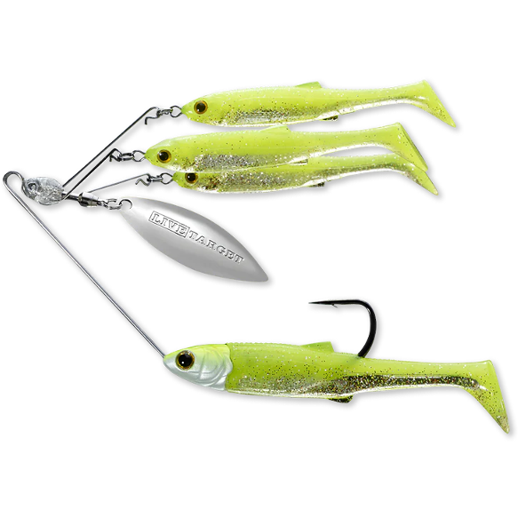 LIVE TARGET BAITBALL SPINNER RIG SMALL/11G 857 CHART/SILVER