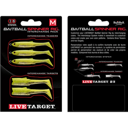 LIVE TARGET REZERVA BAITBALL SPIINER RIG SMALL 857 LIME CHART/SILVER