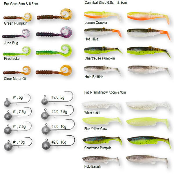 SAVAGE GEAR KIT PERCH ACADEMY MIXED COLORS 32BUC
