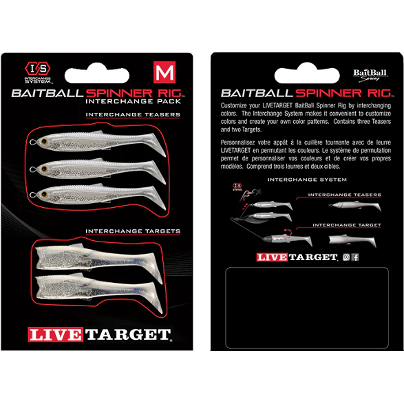 LIVE TARGET MINNOW RIG SPINNERBAIT SMALL/11G PEARL WHITE/SILVER