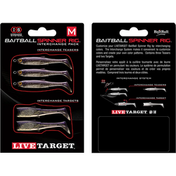 LIVE TARGET REZERVA MINNOW RIG SPINNERBAIT MEDIUM PURPLE PEARL/SILVER