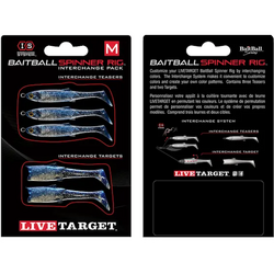 LIVE TARGET REZERVA MINNOW RIG SPINNERBAIT MEDIUM BLUE/SILVER