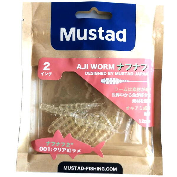 MUSTAD NALUCA  AJI FINESSE NAF 5CM CLEAR RAINBOW GLITTER 12BUC/PL