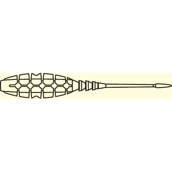 MUSTAD NALUCA AJI FINESSE NAF 5CM CLEAR CHARTREUSE 12BUC/PL