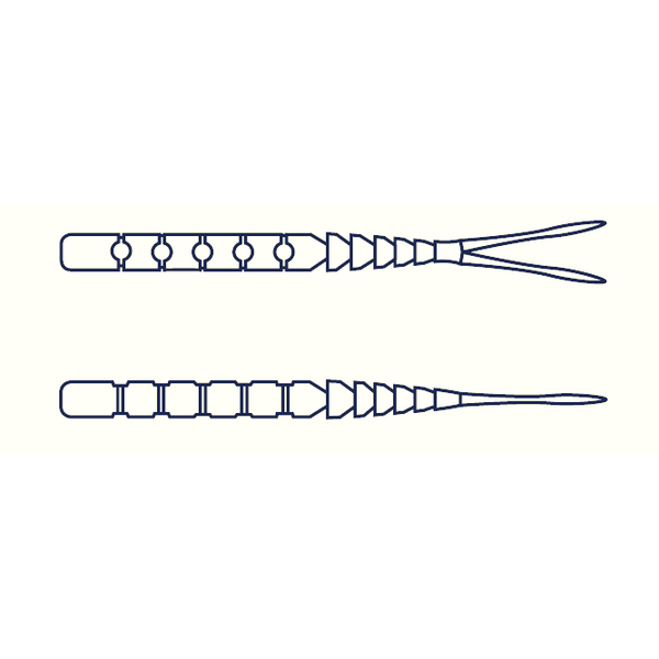 MUSTAD NALUCA AJI SPLIT TAIL 5CM CLEAR CHARTREUS 12BUC/PL