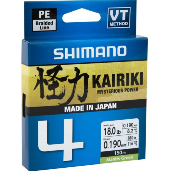 SHIMANO KAIRIKI 4 GREEN 010MM/6,8KG/150M