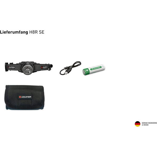 LEDLENSER LANTERNA CAP H8R 600LM+ACUM+USB