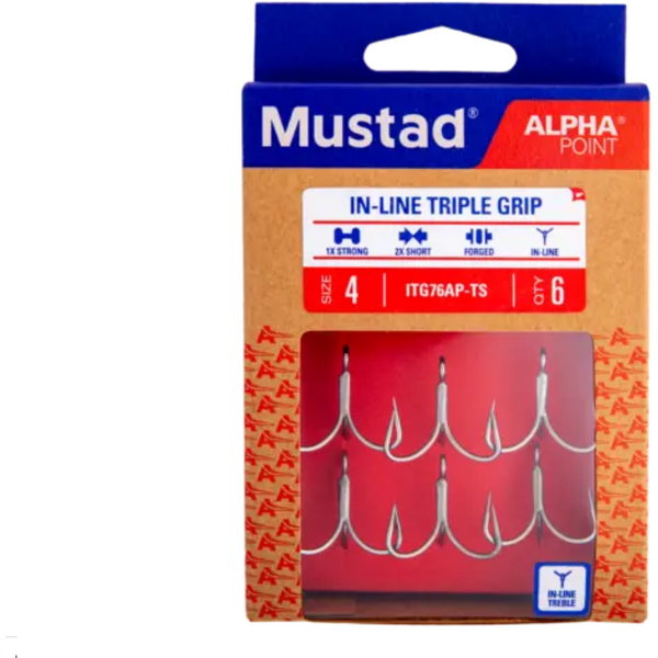 MUSTAD TRIPLA IN.LiINE STEEL 6BUC/PL