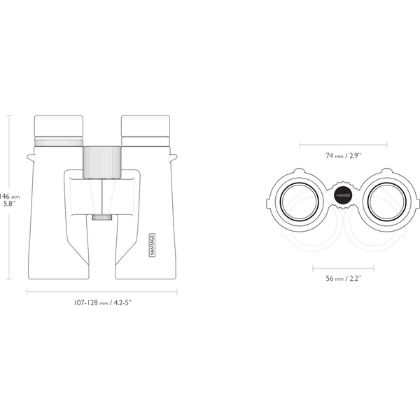 BINOCLU HAWKE BINOCLU VANTAGE GREEN 8X42