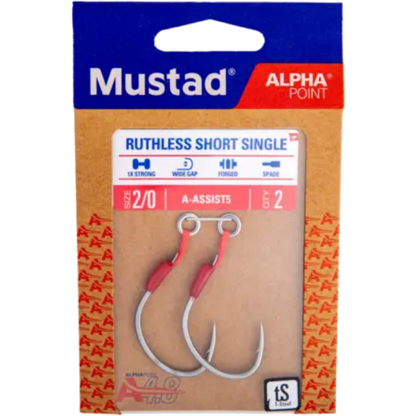 MUSTAD MONTURA RUTHLESS SHORT SINGLE NR.7/0 2BUC/PL