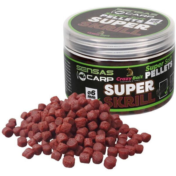 SENSAS PELETE SUPER SOFT SUPER KRILL D=6MM 60G