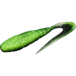 JACKALL SHAD RHYTHM GRUB 2,4INCH CHARTREUSE BACK BLACK 4BUC/PL