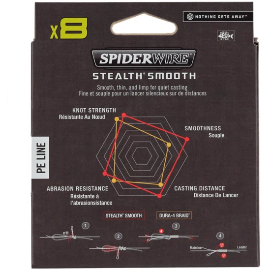 SPIDERWIRE FIR TEXTIL STEALTH SMOOTH 8 TRANSLUCENT 005MM/5,4KG/150M