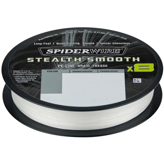 SPIDERWIRE FIR TEXTIL STEALTH SMOOTH 8 TRANSLUCENT 005MM/5,4KG/150M