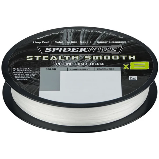 SPIDERWIRE FIR TEXTIL STEALTH SMOOTH 8 TRANSLUCENT 019MM/18,0KG/150M