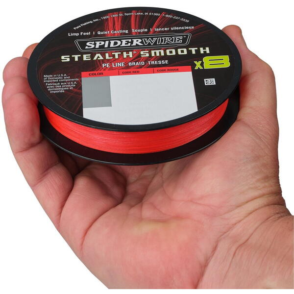 SPIDERWIRE FIR TEXTIL STEALTH SMOOTH 8 CODE RED 009MM/7,5KG/150M