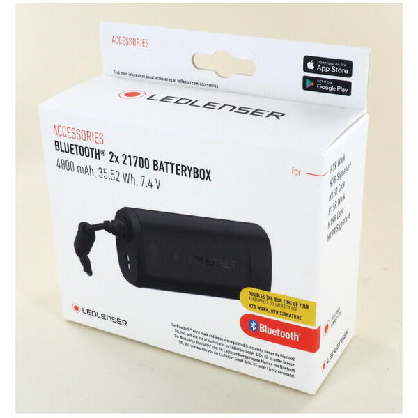 LEDLENSER BATTERYBOX H15R 2X21700 BLUETOOTH+2BATERII