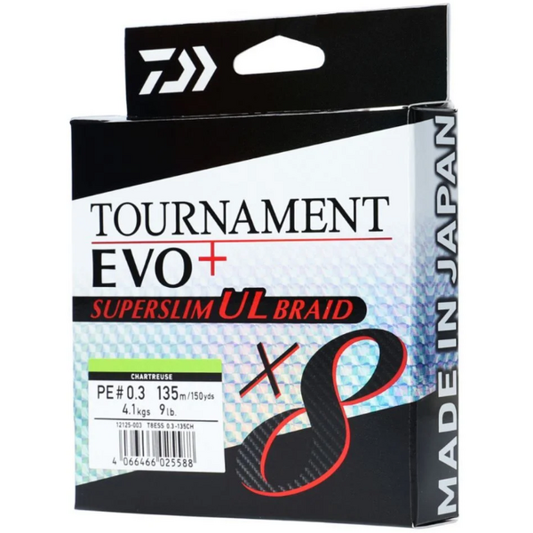 DAIWA TOURNAMENT 8XBRAID EVO+ SUPER SLIM PE0.3/4,1KG/135M