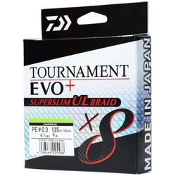 DAIWA TOURNAMENT 8XBRAID EVO+ SUPER SLIM PE0.4/5,4KG/135M