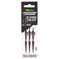 KORDA MONT. KABLE QC HYBRID LEAD CLIP 50CM WEED