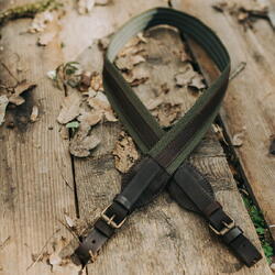 CUREA ARMA PIELE MODEL 0C CHINGA VERDE NEGRU