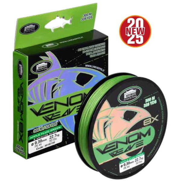 LINEAEFFE FIR VENOM WEAVE BRAID 8X VERDE 0,14MM/8,5KG 150M