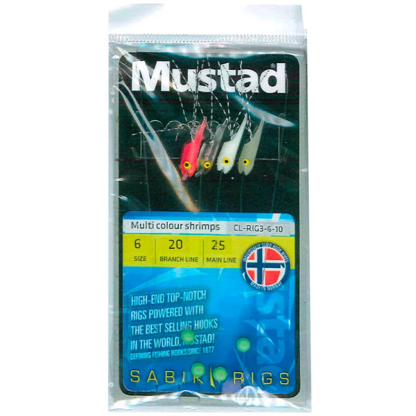 MUSTAD TAPARINA MULTI COLOUR SHRIMP NR.3 4BUC/PL
