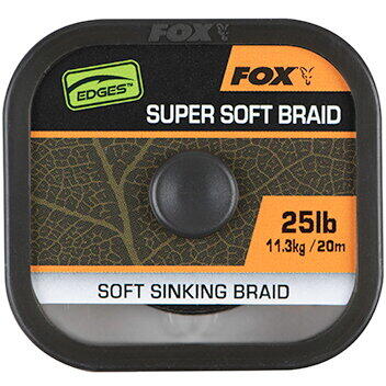 FOX FIR TEXTIL EDGES NATURALS SOFT BRAID HOOKLENGHT 25LB/11,3KG/ 20M