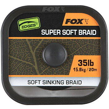 FOX FIR TEXTIL EDGES NATURALS SOFT BRAID HOOKLENGHT 35LB/15,8KG/ 20M